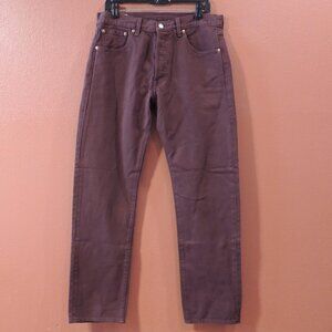Levi's Jeans 501 Button Fly 1990s Large E Men 32x32 Pockets Red Fun Party Jeans